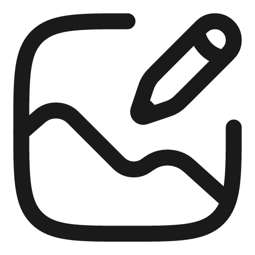 Gallery edit linear icon, line style, from Solar