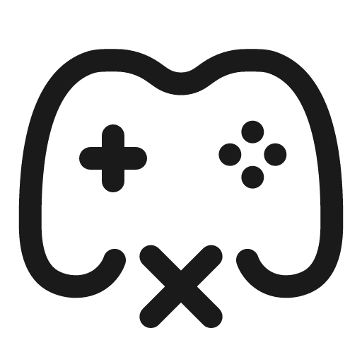 Gamepad no charge outline icon, outline style, from Solar
