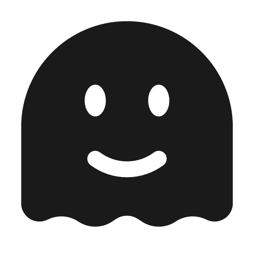 Ghost smile bold icon, bold style, from Solar