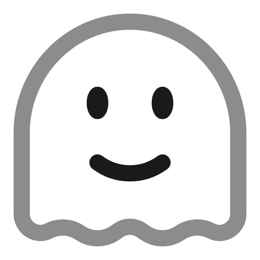 Ghost smile line duotone icon, two-tone style, from Solar