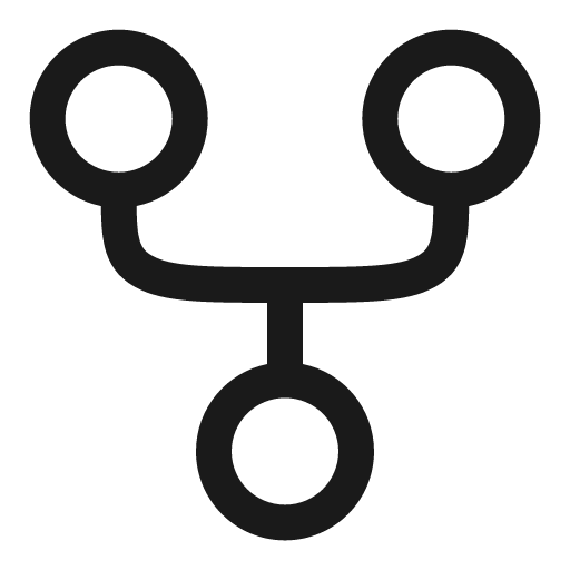 Git fork bold icon, bold style, from Solar