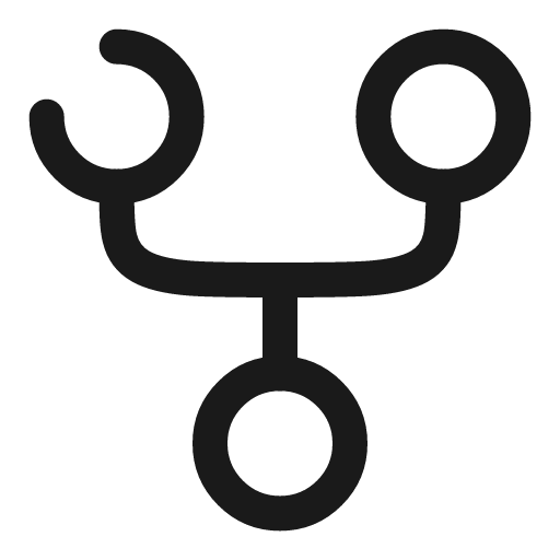Git fork broken icon, line style, from Solar