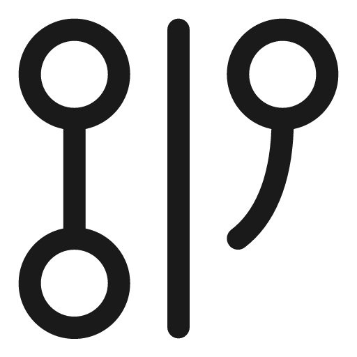 Git graph bold icon, bold style, from Solar