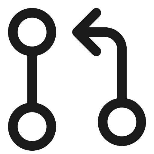Git pull request outline icon, outline style, from Solar