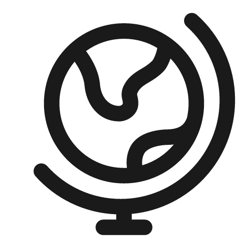 Globe outline icon, outline style, from Solar