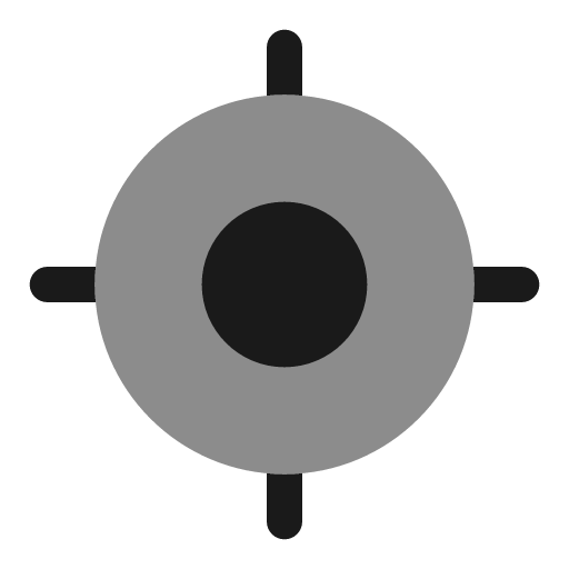 Gps bold duotone icon, two-tone style, from Solar