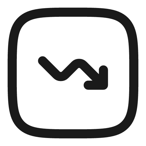 Graph down linear icon, line style, from Solar