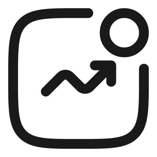 Graph new up linear icon, line style, from Solar