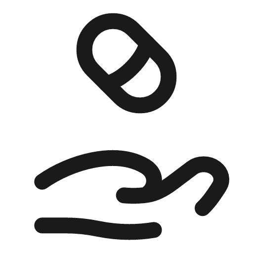 Hand pills broken icon, line style, from Solar