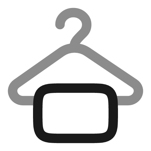 Hanger 2 line duotone icon, two-tone style, from Solar
