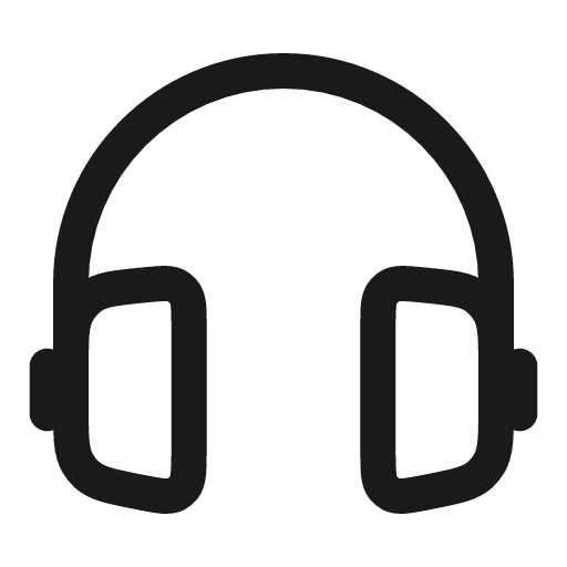 Headphones round linear icon, line style, from Solar
