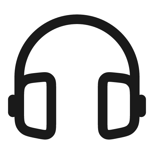 Headphones round outline icon, outline style, from Solar