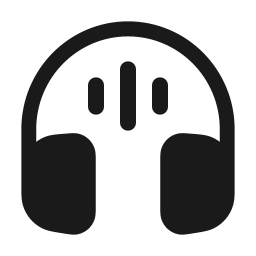 Headphones round sound bold icon, bold style, from Solar