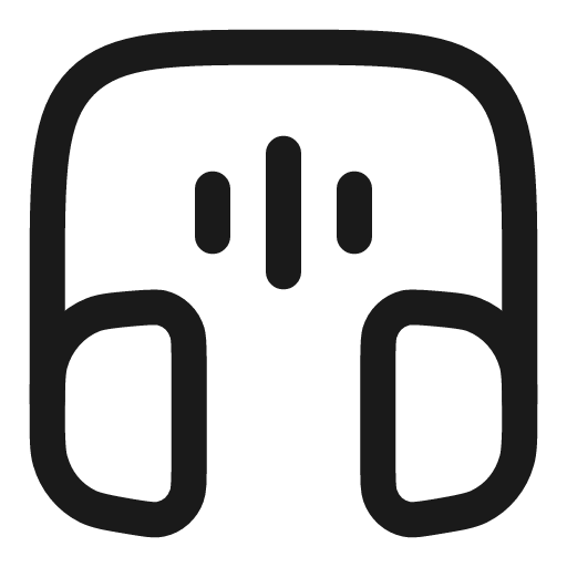 Headphones square sound linear icon, line style, from Solar