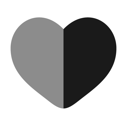 Heart bold duotone icon, two-tone style, from Solar