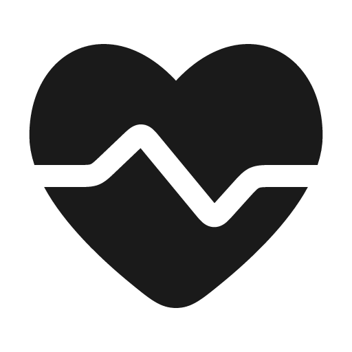 Heart pulse 2 bold icon, bold style, from Solar