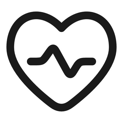 Heart pulse linear icon, line style, from Solar