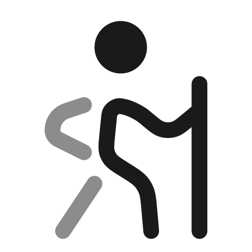 Hiking bold duotone icon, two-tone style, from Solar