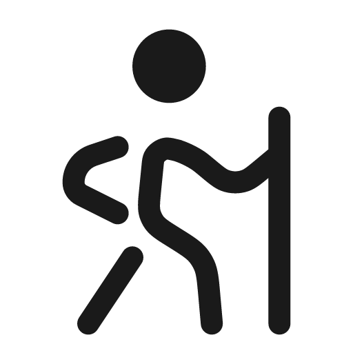 Hiking bold icon, bold style, from Solar