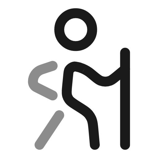 Hiking line duotone icon, two-tone style, from Solar