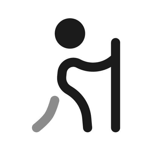 Hiking minimalistic bold duotone icon, two-tone style, from Solar