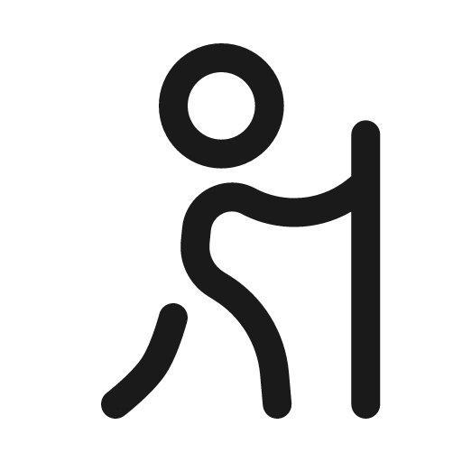 Hiking minimalistic outline icon, outline style, from Solar