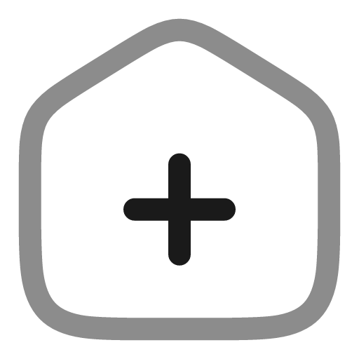 Home add line duotone icon, two-tone style, from Solar