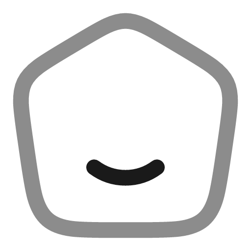 Home smile angle line duotone icon, two-tone style, from Solar