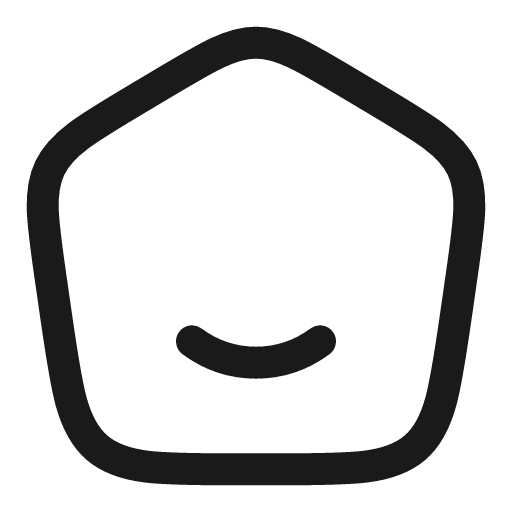 Home smile angle linear icon, line style, from Solar