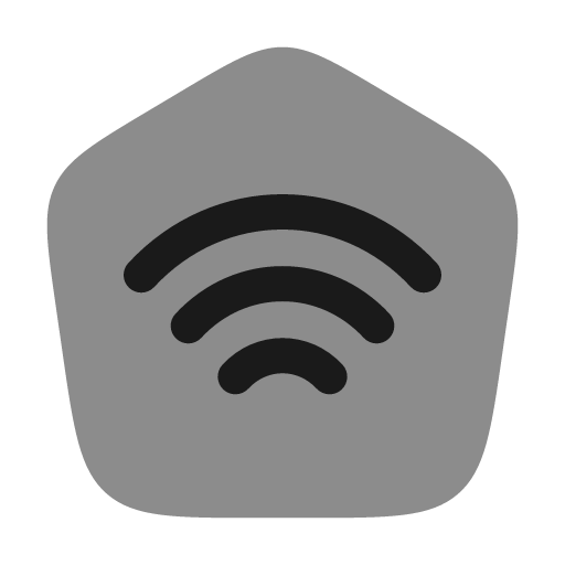 Home wi fi angle bold duotone icon, two-tone style, from Solar