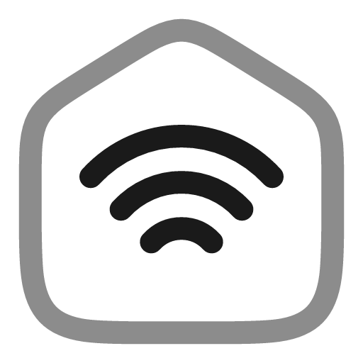 Home wi fi line duotone icon, two-tone style, from Solar