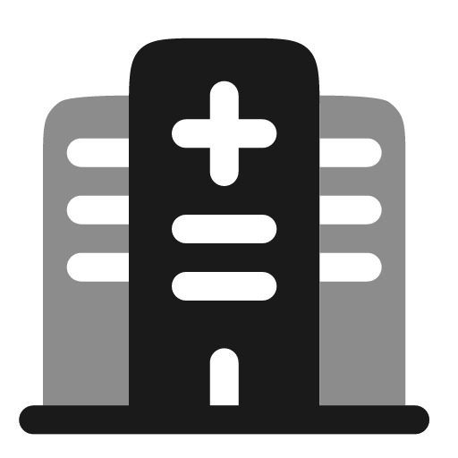 Hospital bold duotone icon, two-tone style, from Solar
