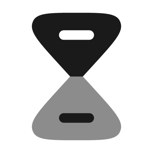 Hourglass line bold duotone icon, two-tone style, from Solar