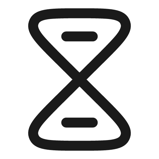 Hourglass line linear icon, line style, from Solar