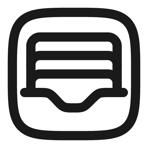 Inbox archive linear icon, line style, from Solar