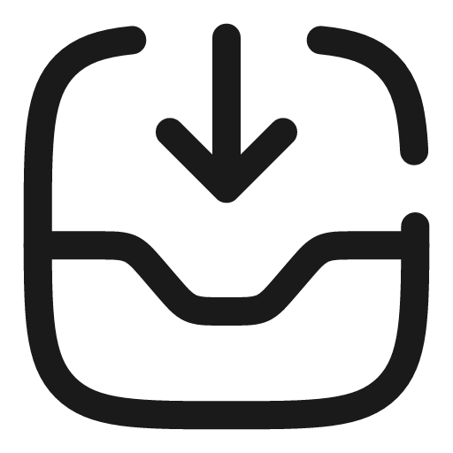 Inbox in broken icon, line style, from Solar
