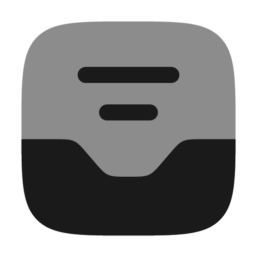Inbox line bold duotone icon, two-tone style, from Solar