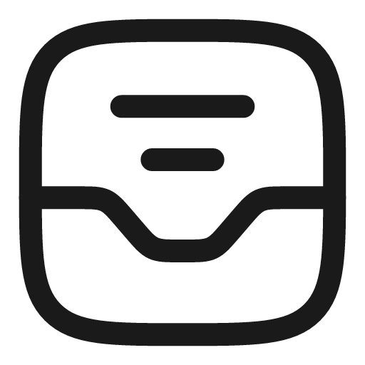 Inbox line linear icon, line style, from Solar
