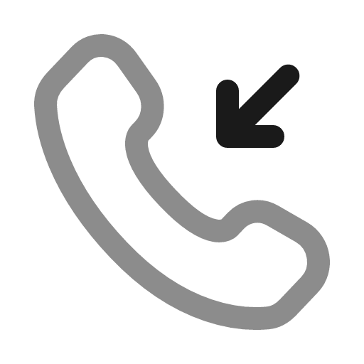 Incoming call line duotone icon, two-tone style, from Solar
