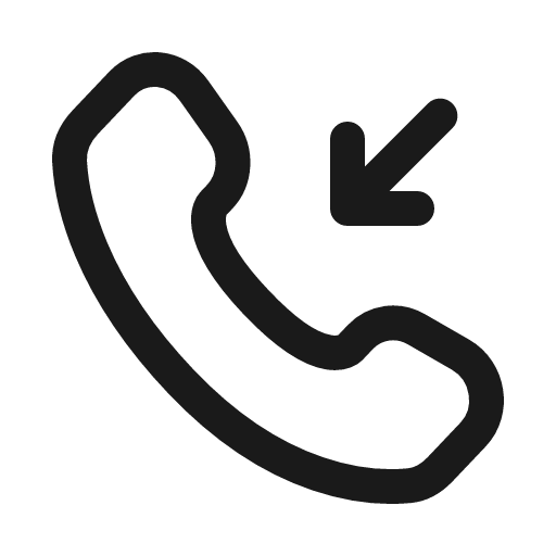Incoming call linear icon, line style, from Solar