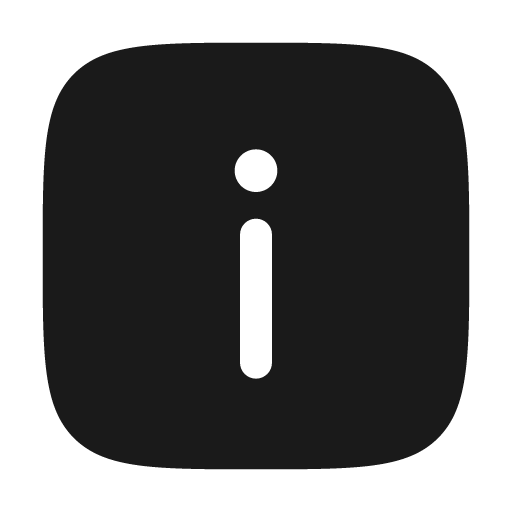 Info square bold icon, bold style, from Solar
