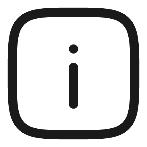 Info square linear icon, line style, from Solar