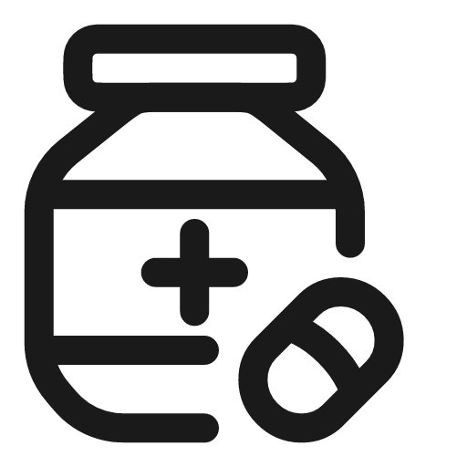 Jar of pills 2 linear icon, line style, from Solar
