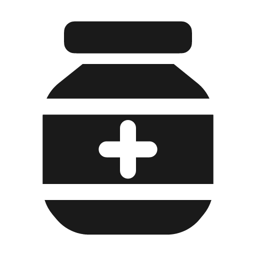 Jar of pills bold icon, bold style, from Solar