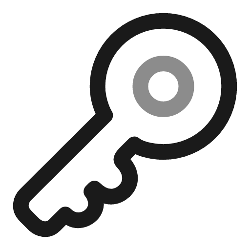Key line duotone icon, two-tone style, from Solar
