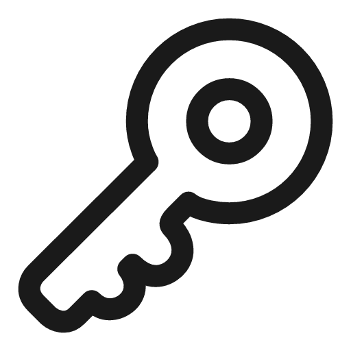 Key linear icon, line style, from Solar