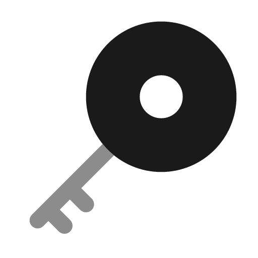Key minimalistic 2 bold duotone icon, two-tone style, from Solar