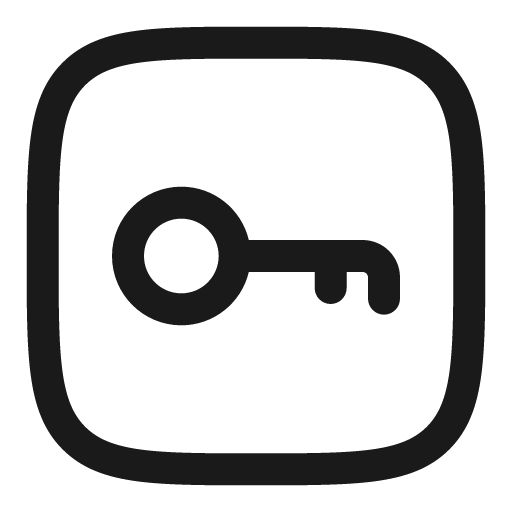 Key minimalistic square 3 outline icon, outline style, from Solar