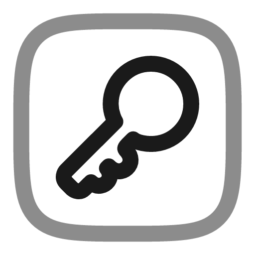 Key square line duotone icon, two-tone style, from Solar