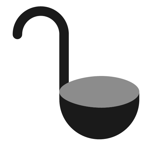 Ladle bold duotone icon, two-tone style, from Solar